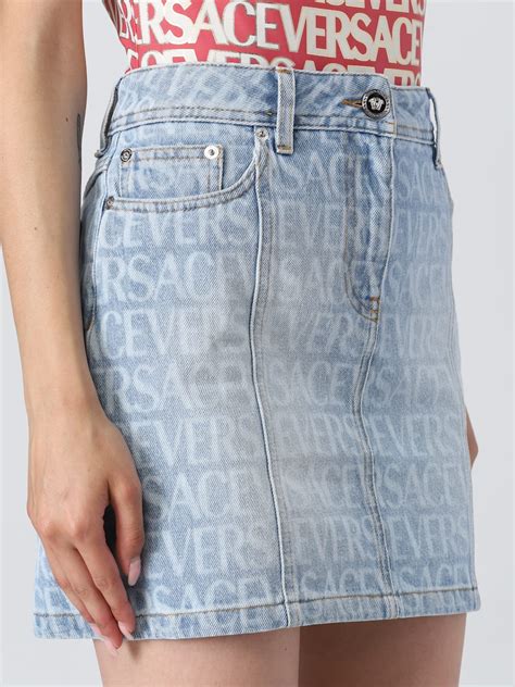 versace skirt pleated|versace denim skirt.